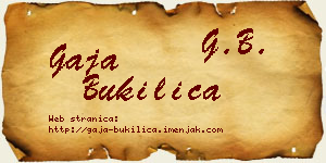 Gaja Bukilica vizit kartica
